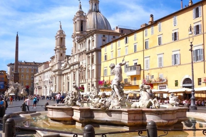 One of many fountains found in Rome