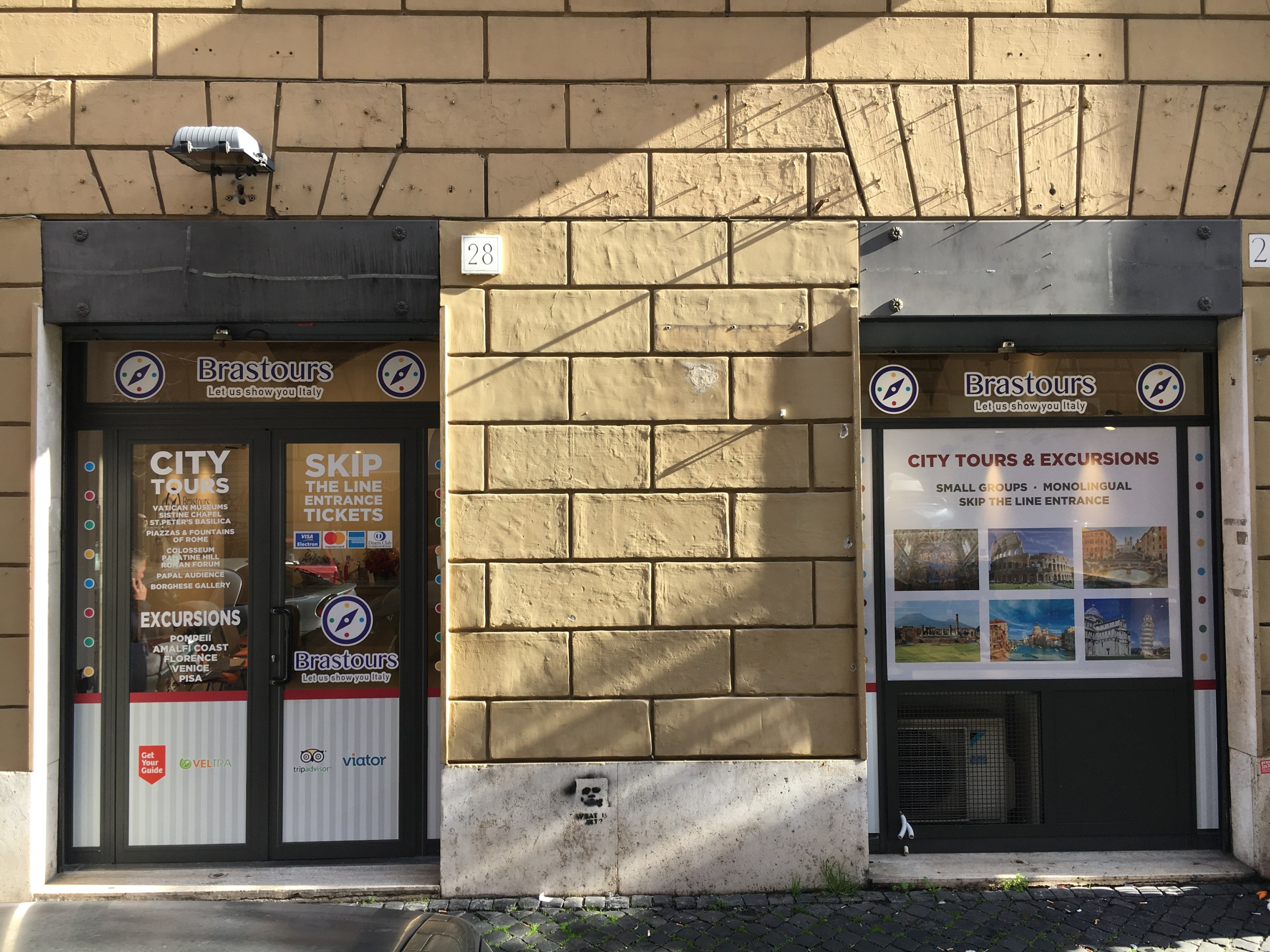 The front entrance of the Brastours office